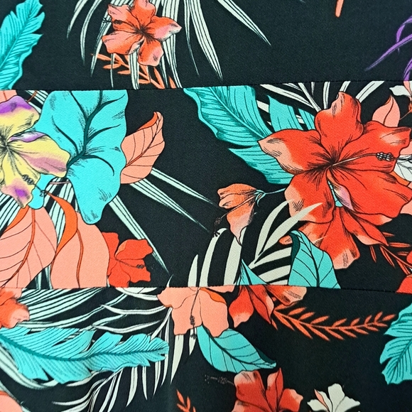 NY Collection Black Floral Sleeveless Dress Women's Size L *Read* - Picture 6 of 6